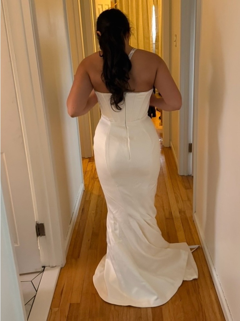 House of CB Strapless Ivory Mermaid Gown - Picture 3 of 5